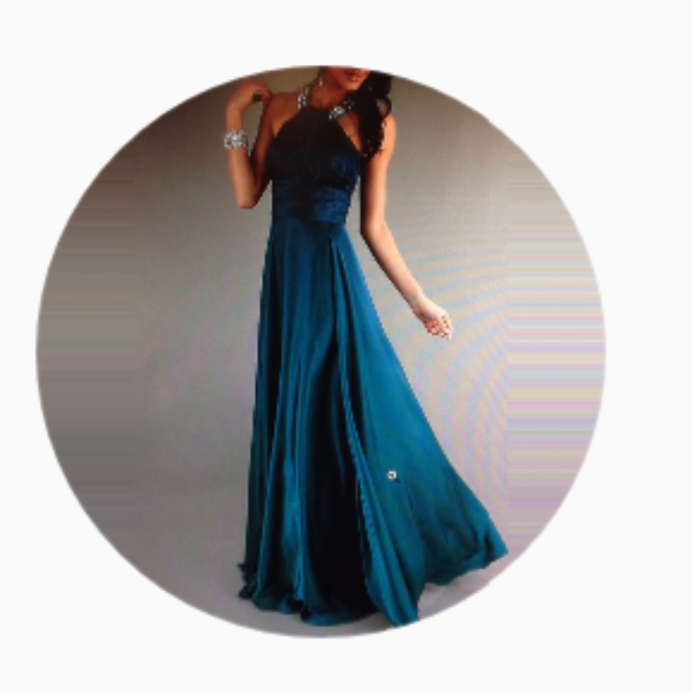 Dancing Queen Elegant Blue Maxi Dress
